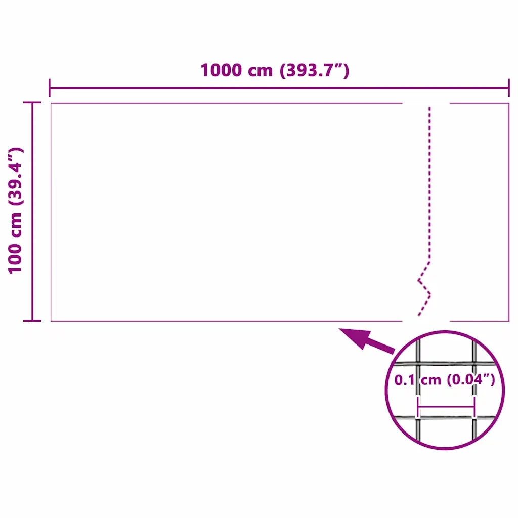 Zanzariera a rete Bianco 100 x 1000 cm Fibra di vetro 42001908