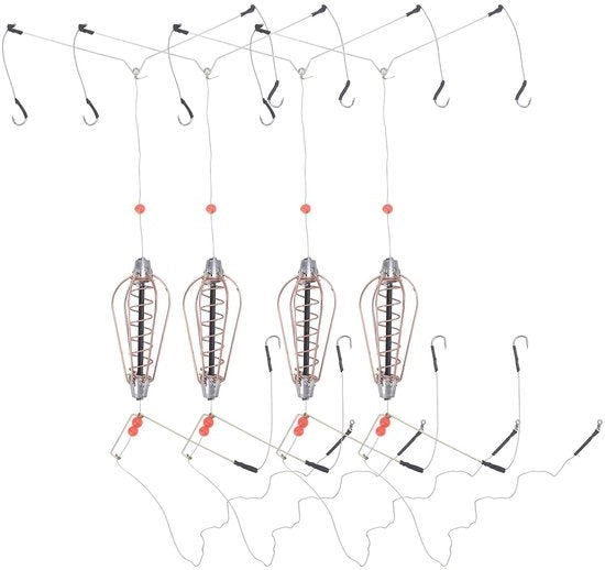 Accessori per pesca al carpo - 4 pezzi - Rapido zinco - Mandrino in rame - Accessori per pesca al carpo - Adatto per pescare il ciprinide - Sostenibile e leggero - Alettatore per pesca al carpo