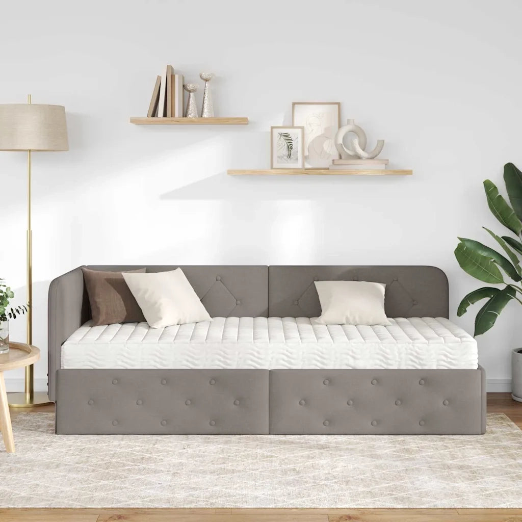 Cornice del letto ad angolo Talpa 80 x 200 cm Tessuto