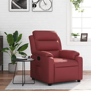 Poltrona Reclinabile Rosso Vino in Similpelle 373490