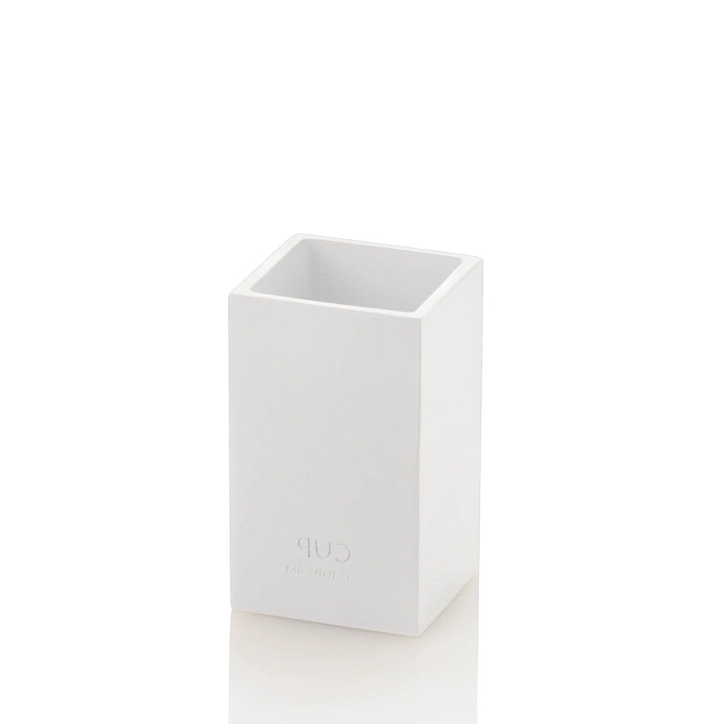 Bicchiere portaspazzolino DOHA bianco