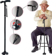 Attrezzo da camminata Opvoucabile Adattabile con LED Luce Piccola – Ergonomico - Nero