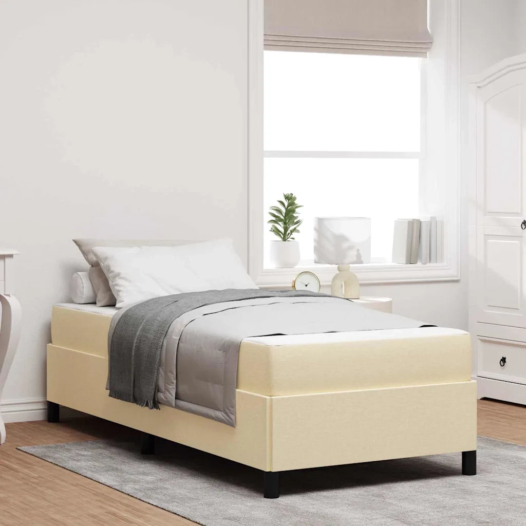 Letto a molle Crema 80 x 200 cm Tessuto