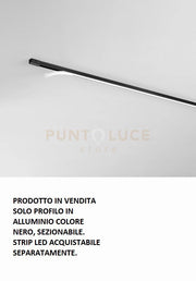 TRUCK PROFILO IN ALLUMINIO 2MT IP65 NERO SEZIONABILE