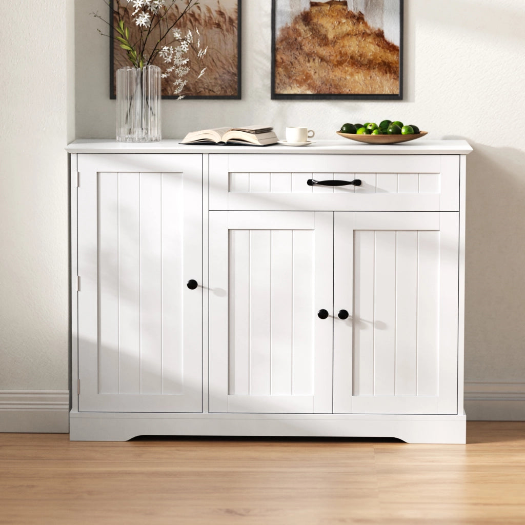 Credenza con 3 Ante e Cassetto ¨C MINIMAL ¨C Bianco