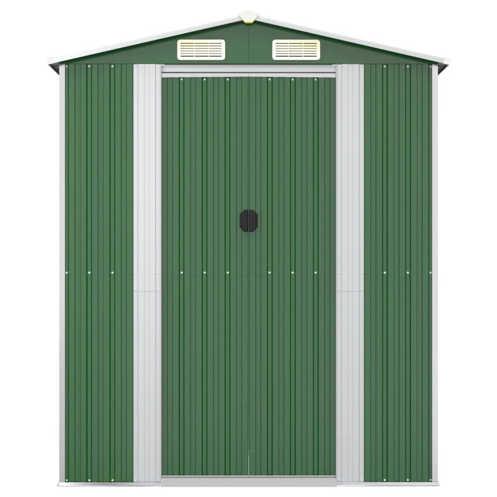Capanno da Giardino Verde 192x523x223 cm Acciaio Zincato 3147431