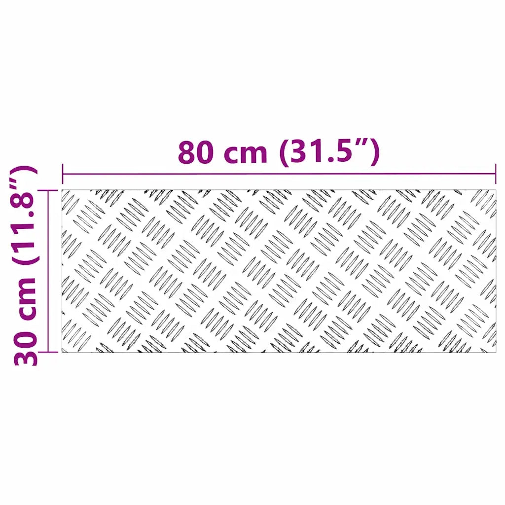 Gradini per Scale 2 pcs Argento 80 x 30 cm Alluminio 4104305
