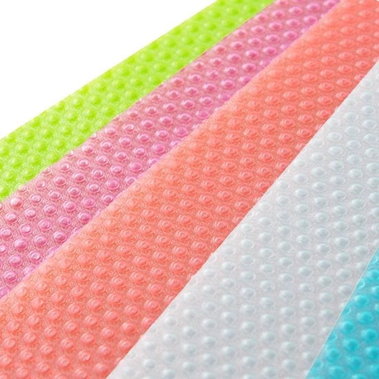 Materassini per Frigorifero Antibatterici - Pads in Silicone - Translucidi - Tagliabili su Misura - 45 x 29 cm - Set da 10 pezzi - Protezione per Frigorifero