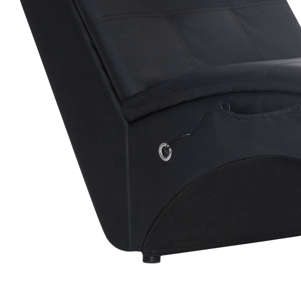 Sdraio Massaggiante con Cuscino Nero in Similpelle 281344