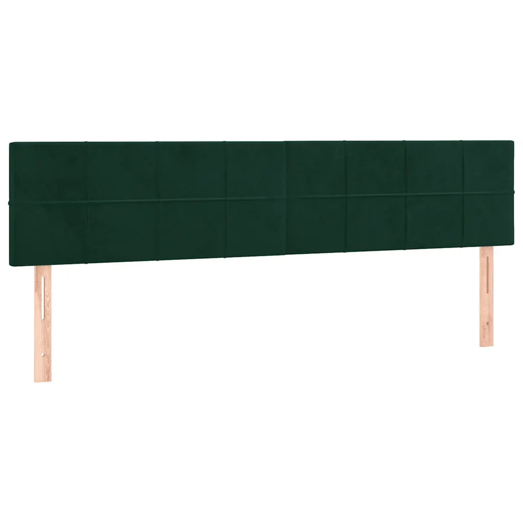 Giroletto a Molle con Materasso Verde Scuro 200x200 cm Velluto