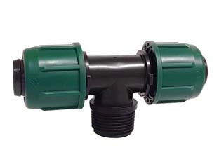 TEE 90° A COMPRESSIONE ALA PN4 FILETTO MASCHIO- - 16X1/2 x16 - 10 pezzi