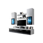 Mobile Porta TV da Parete 200cm Design. Collezione MINI colore bianco e nero