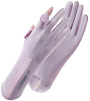 Manopole per donna con protezione solare - manopole antiscivolo con touchscreen - manopole flip con dita touchscreen molto elastiche - manopole estive outdoor fresche - con grip in silicone - protezione UV polsbande allungabili