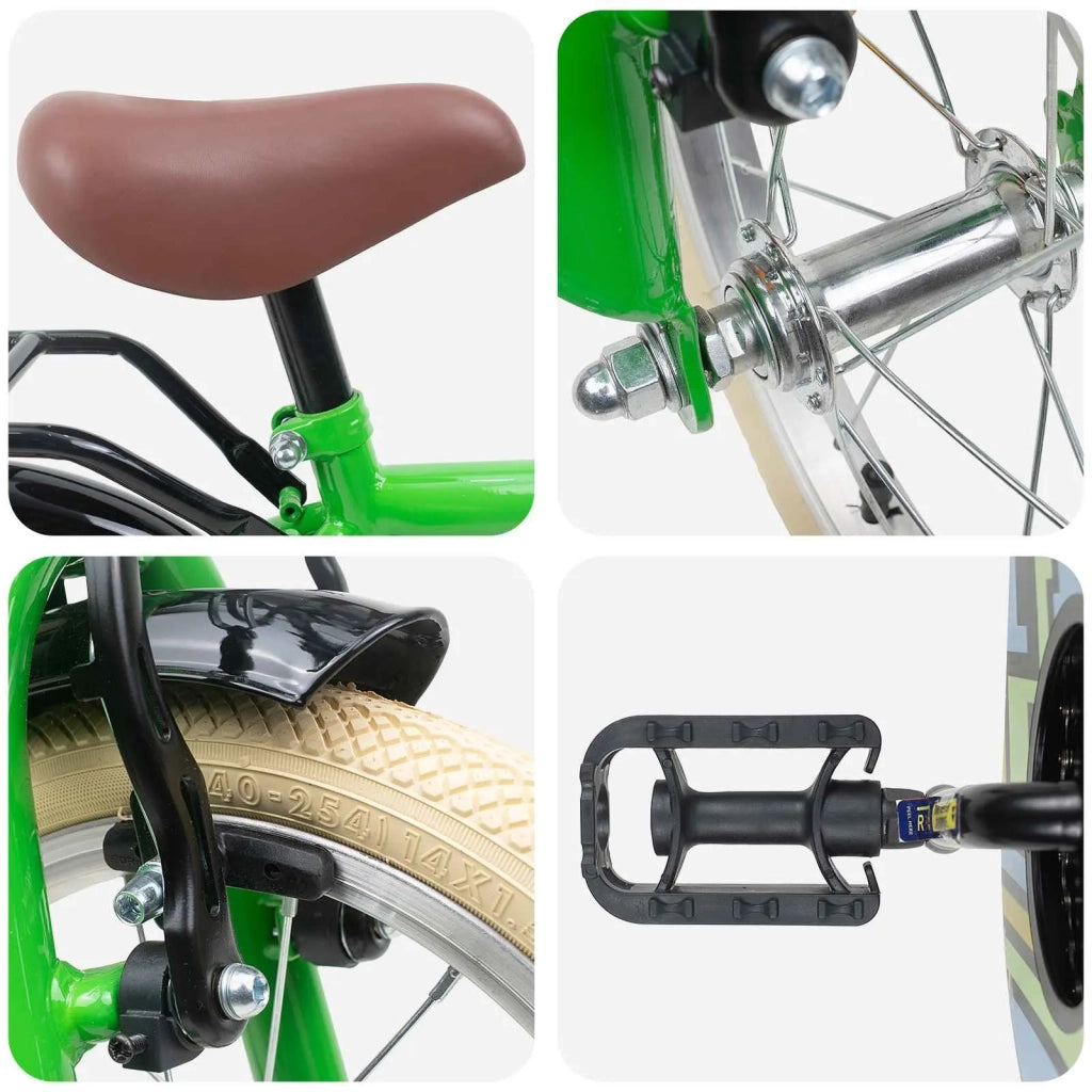 Bicicletta per Bambini | Bici per bambini 16 Pollici per bambini di 4-6 anni Verde