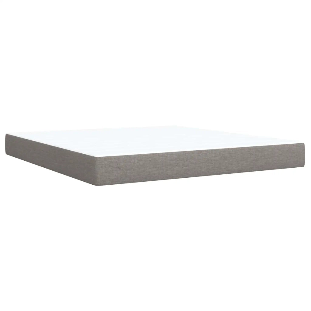 Letto con Box Spring, Materasso e LED Tortora 180 x 200 cm 3452012