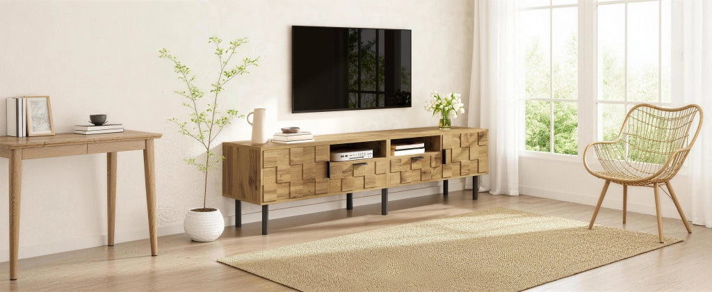 TV-Schrank Natural; Spanplatte; 160 cm