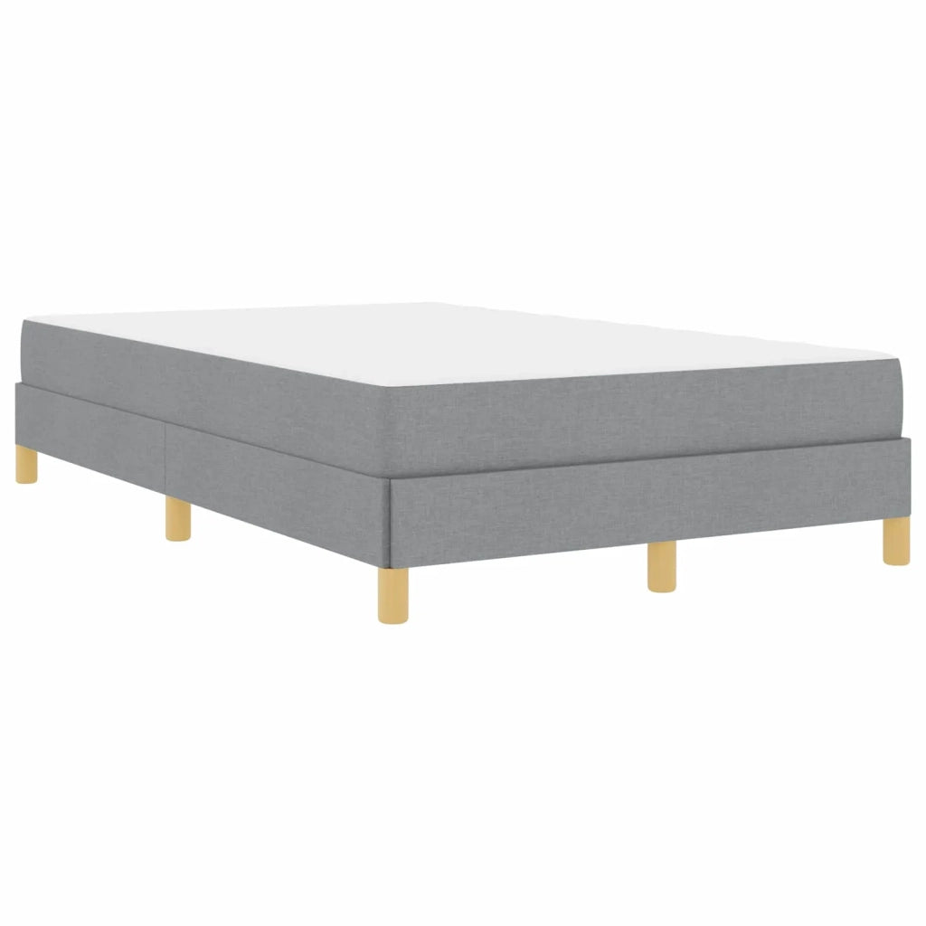 Letto a molle con materasso Grigio chiaro 120 x 200 cm Tessuto