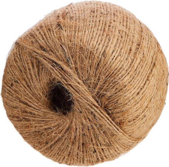 Tessuto Naturale per Giardino 250m Marrone - Corda Resistente per Piante