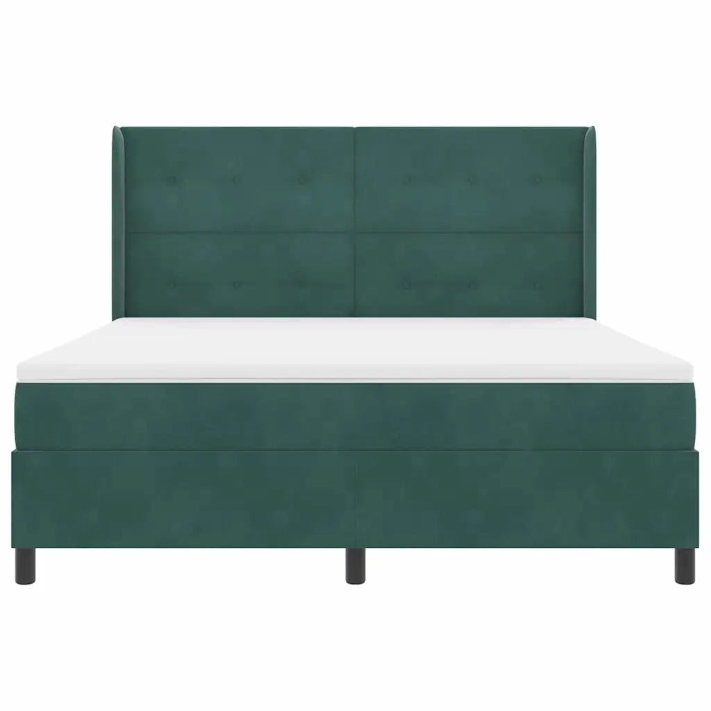 Letto a molle con strisce LED Verde Scuro 180 x 200 cm Velluto 3343883