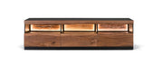 Mobile TV in legno di acacia naturale e metallo
