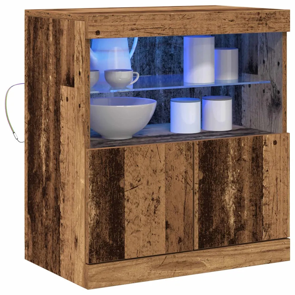 Madia LED Marrone 60,5 x 37 x 67 cm Legno multistrato 863027