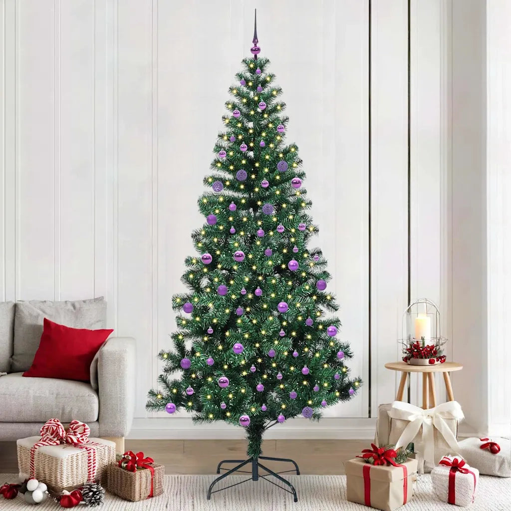 Albero di Natale | Decorazioni natalizie artificiale con luci integrate Verde 240 cm