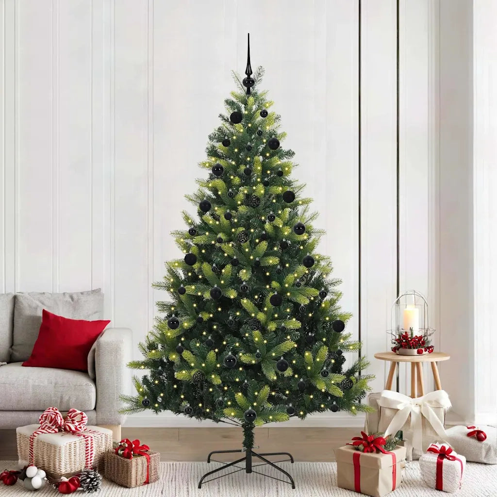 Albero di Natale Artificiale a Cerniera con 300 LED 210 cm 3396001