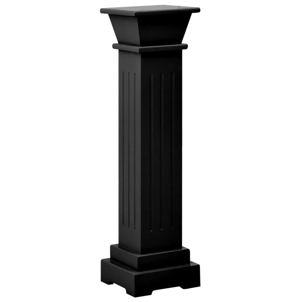 Portavasi classico a colonna quadrata 17 x 17 x 66 cm MDF nero 02_0045033