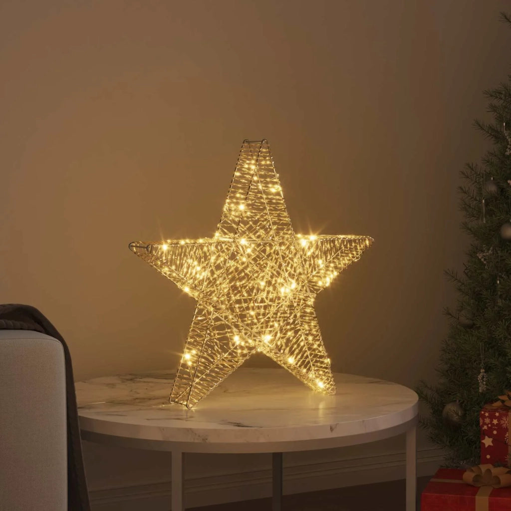Stella 3D con 50 LED Bianco caldo 55 x 52.5 x 9 cm PET 42019103