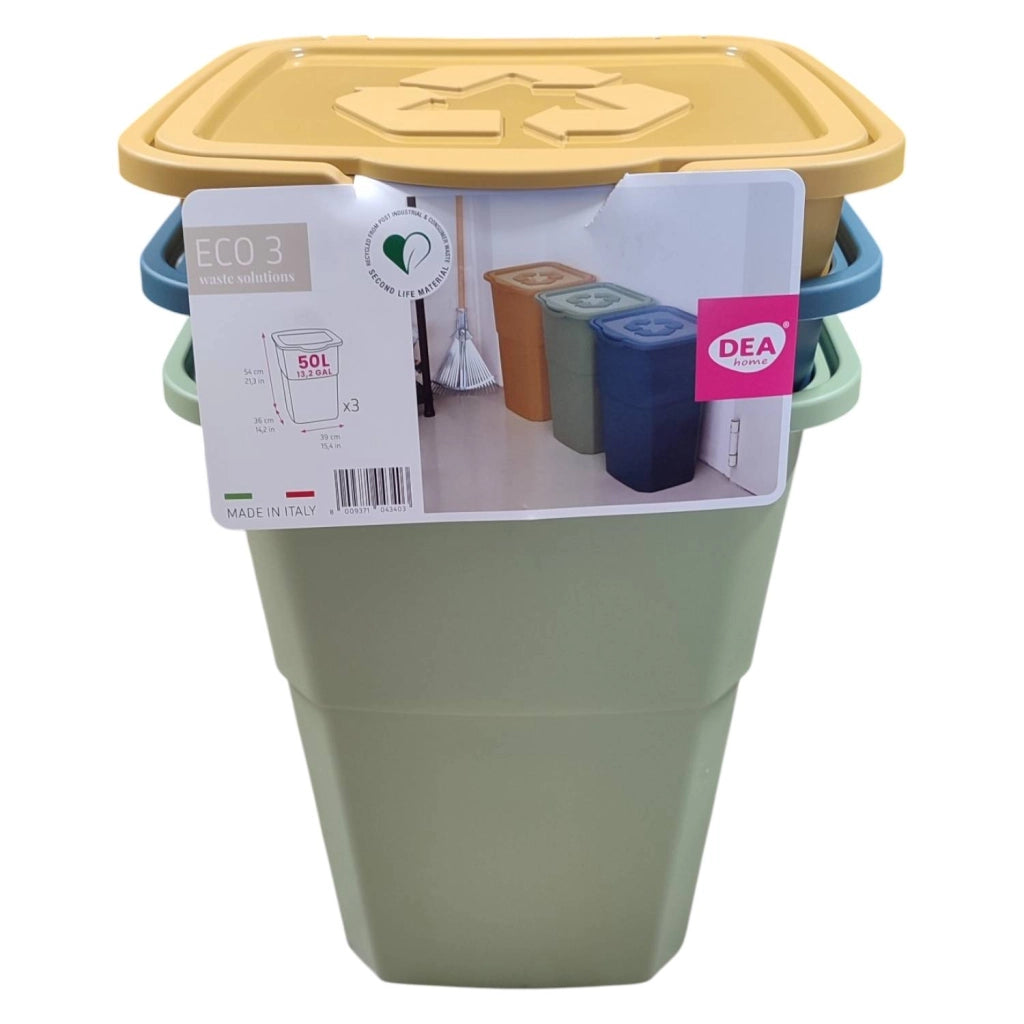 SET 3 PATTUMIERE RACCOLTA DIFFERENZIATA DEA HOME COLORATE