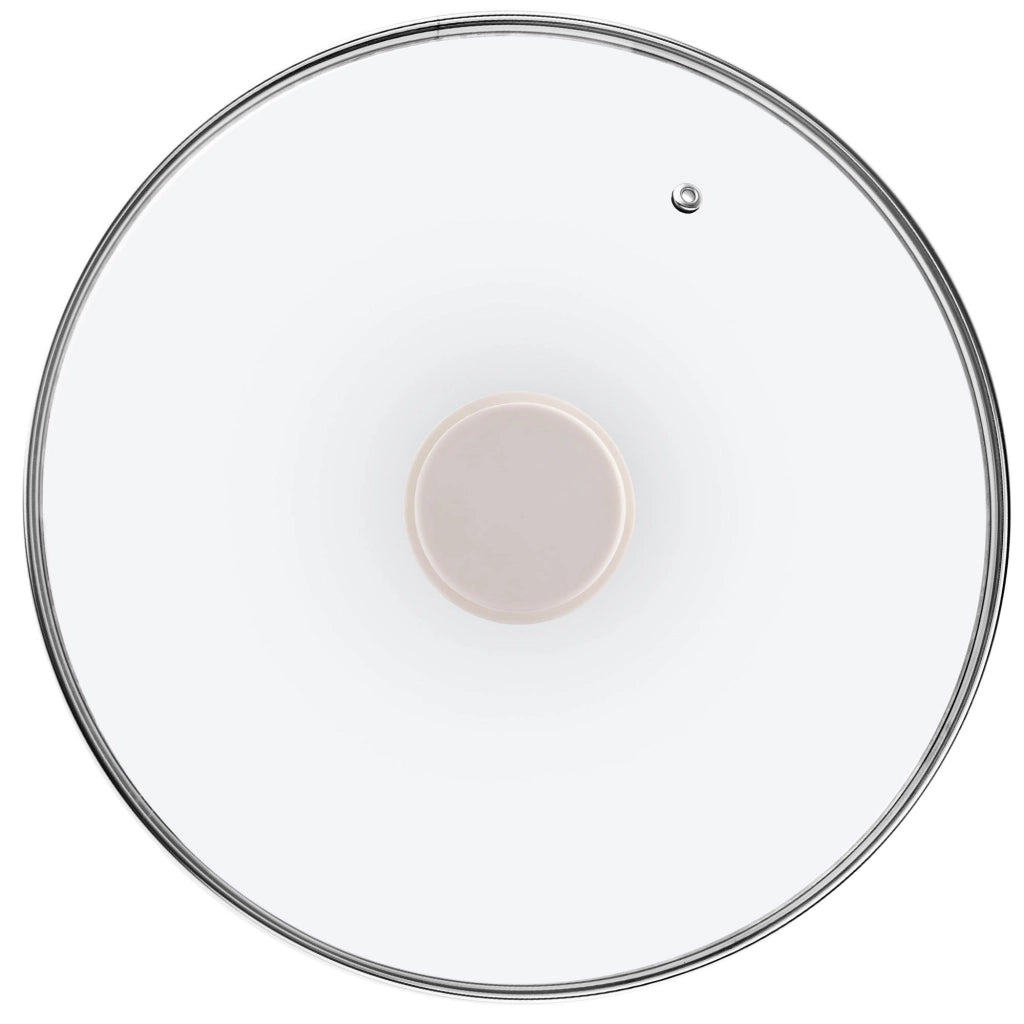 Coperchio in vetro KADAX da 26 cm, universale, resistente al calore, per pentole e padelle.