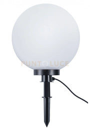 BOLO PICCHETTO SFERA DIAMETRO 40 CON 5 METRI DI CAVO IP44 1 LUCE ATTACCO E27