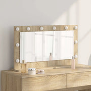 Specchio da Vanità Rettangolare Rovere Sonoma 80 x 45 x 18 cm 868319
