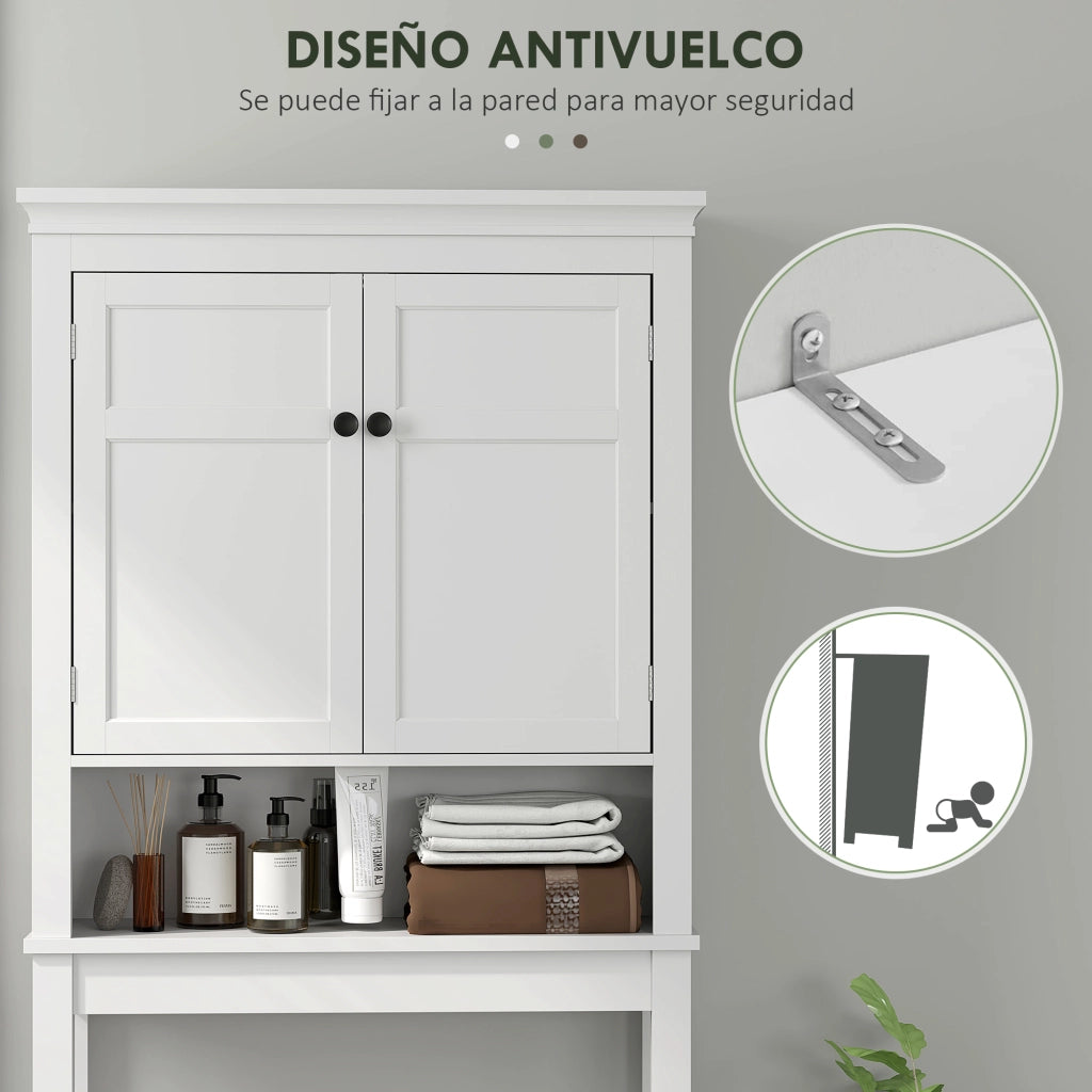 Mobiletto Sospeso Bagno con Ripiano ¨C Minimal ¨C Bianco 70x20x175 cm