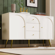 COMÒ 2 porte e 3 cassetti 140x40x84 cm Crema Bianco