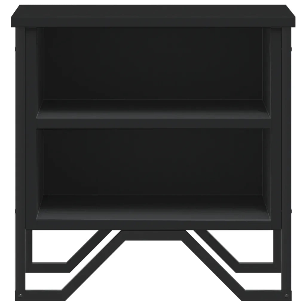 Comodini Neri 2 pz 40x30x40 cm in Truciolato 848495