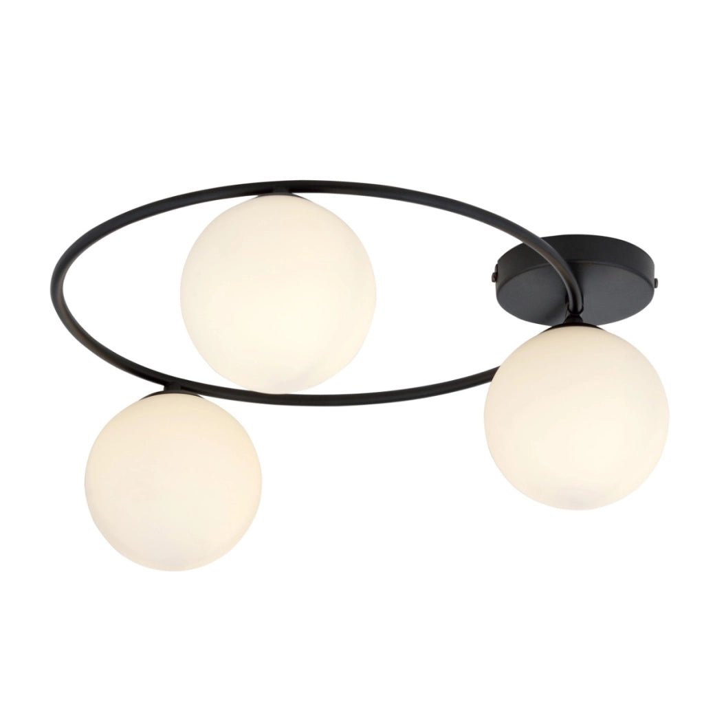 Plafoniera Emibig Sopra 3xE14 nero/bianco metallo 47cm