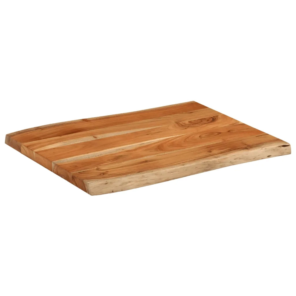 Piano Tavolo 90x60x2,5 cm Rettangolare Legno Acacia Bordi Vivi 370621