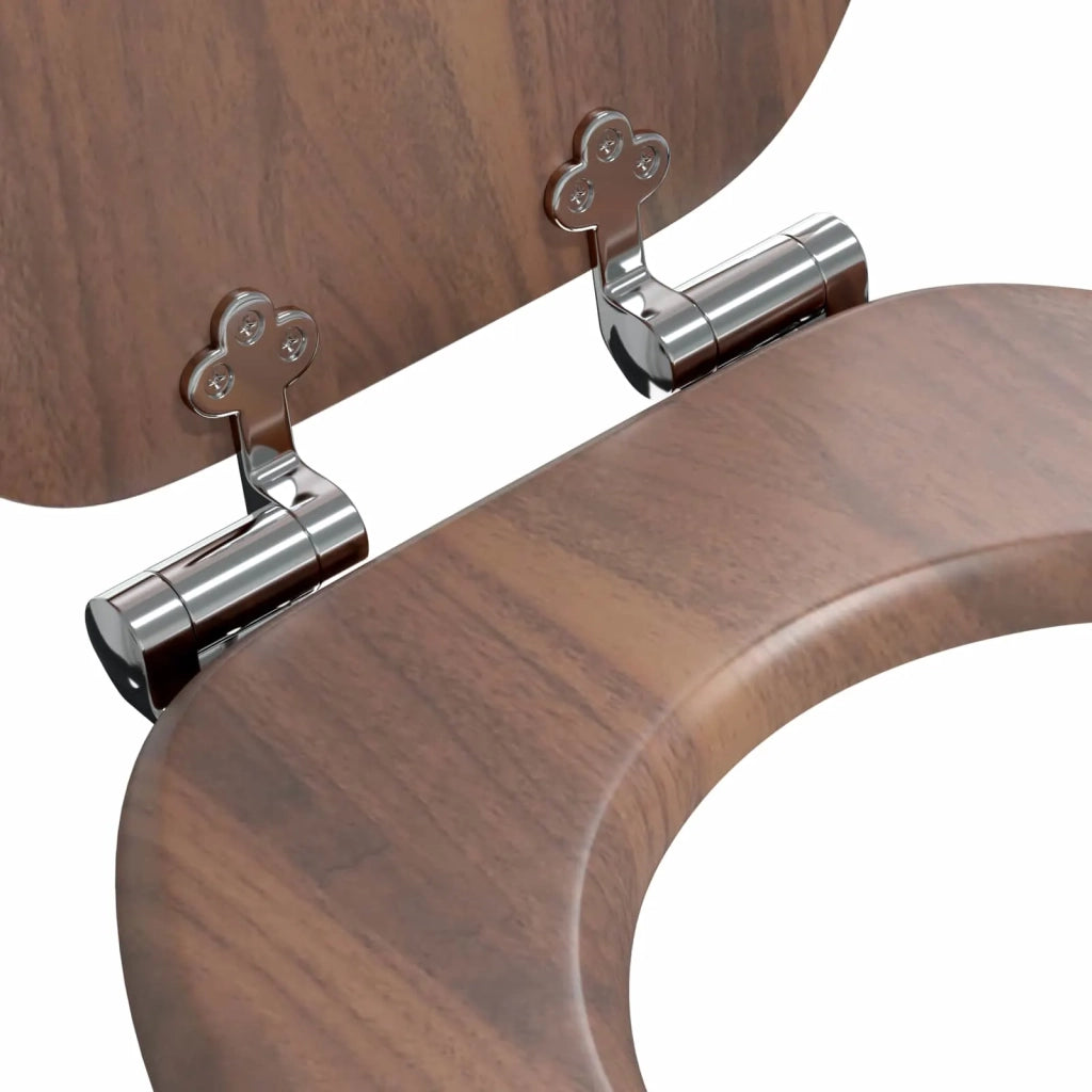 Sedile per toilette con chiusura morbida 2 pcs Marrone 3414531