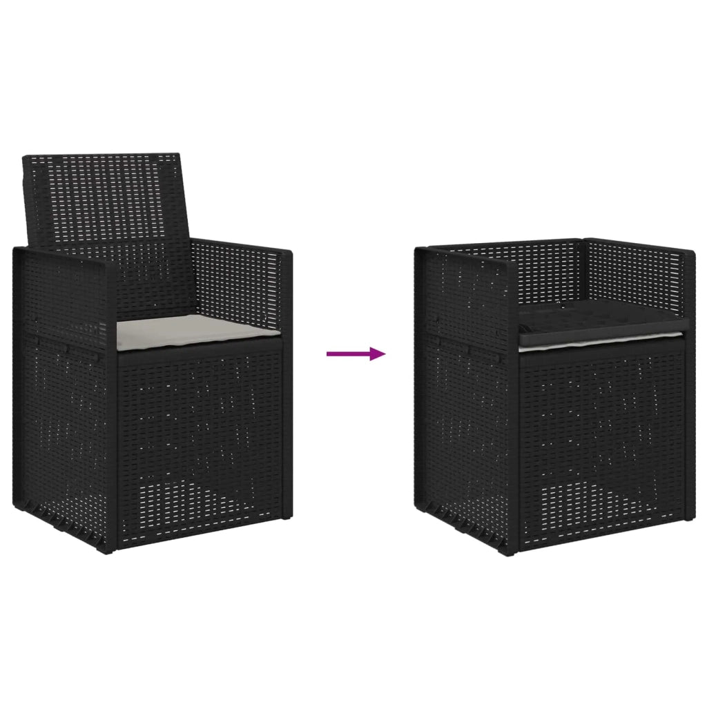 Sedie da pranzo da giardino 2 pcs Antracite e Grigio chiaro PP 899984