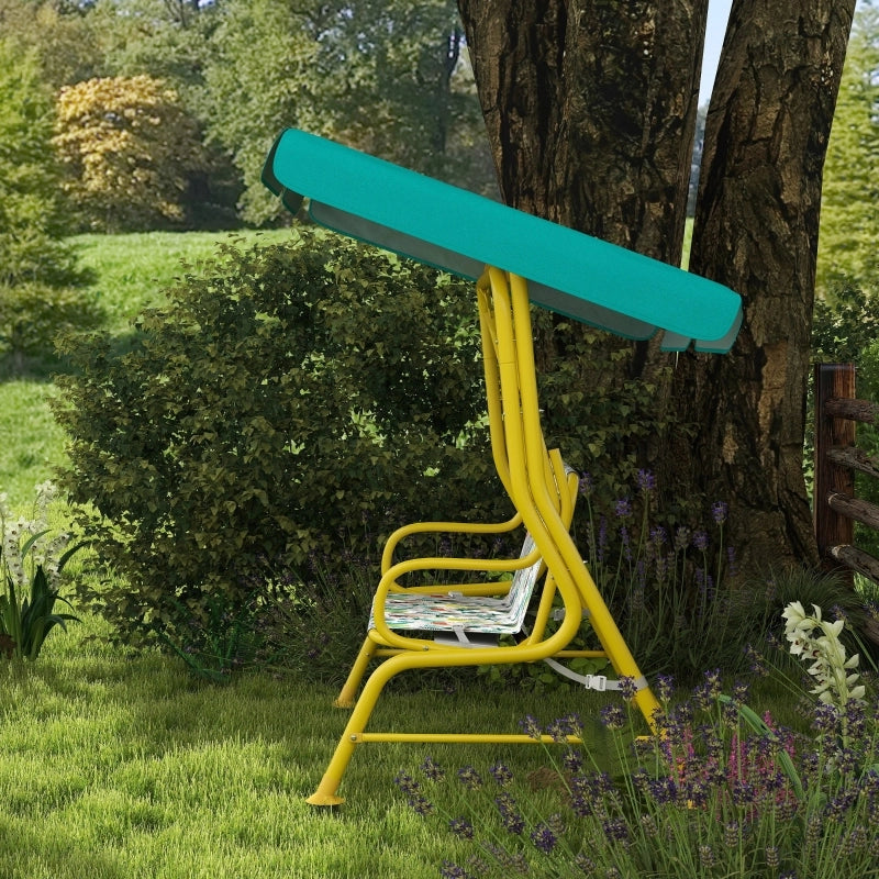 ALTALENA PER BAMBINI con tettuccio regolabile 112x75x120 cm Poliestere Verde