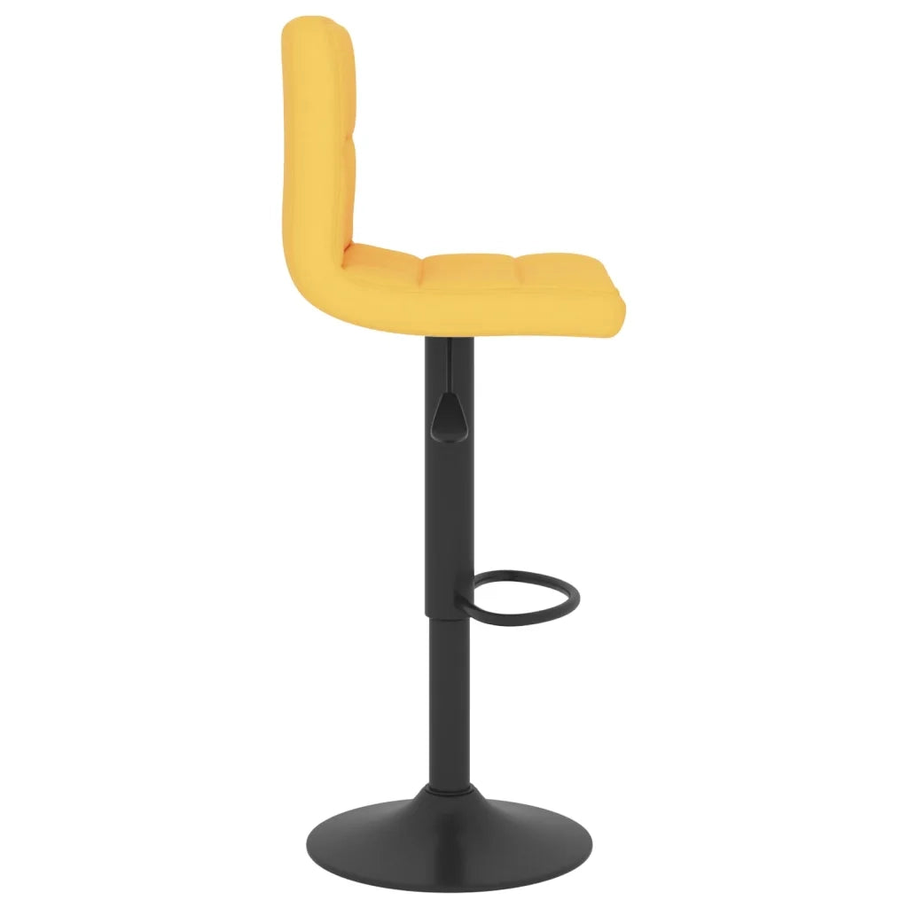 Sgabelli da Bar 2 pz Giallo Senape in Tessuto 334289
