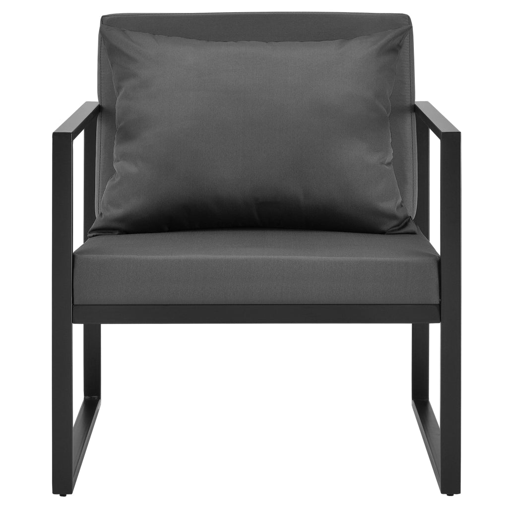 Set Lerum di 2 Poltrone da Giardino Sedie per Esterno con Cuscini - Nero / Grigio casa.pro