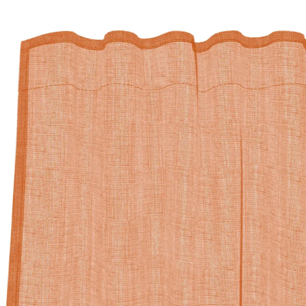 Tende in Voile con Tasche per Aste 2 pz Terracotta 4102231