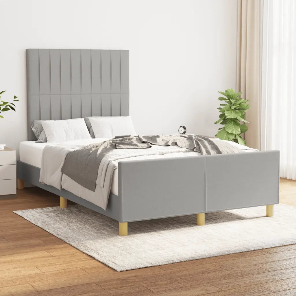 Giroletto senza Materasso Grigio Chiaro 120x200 cm Tessuto