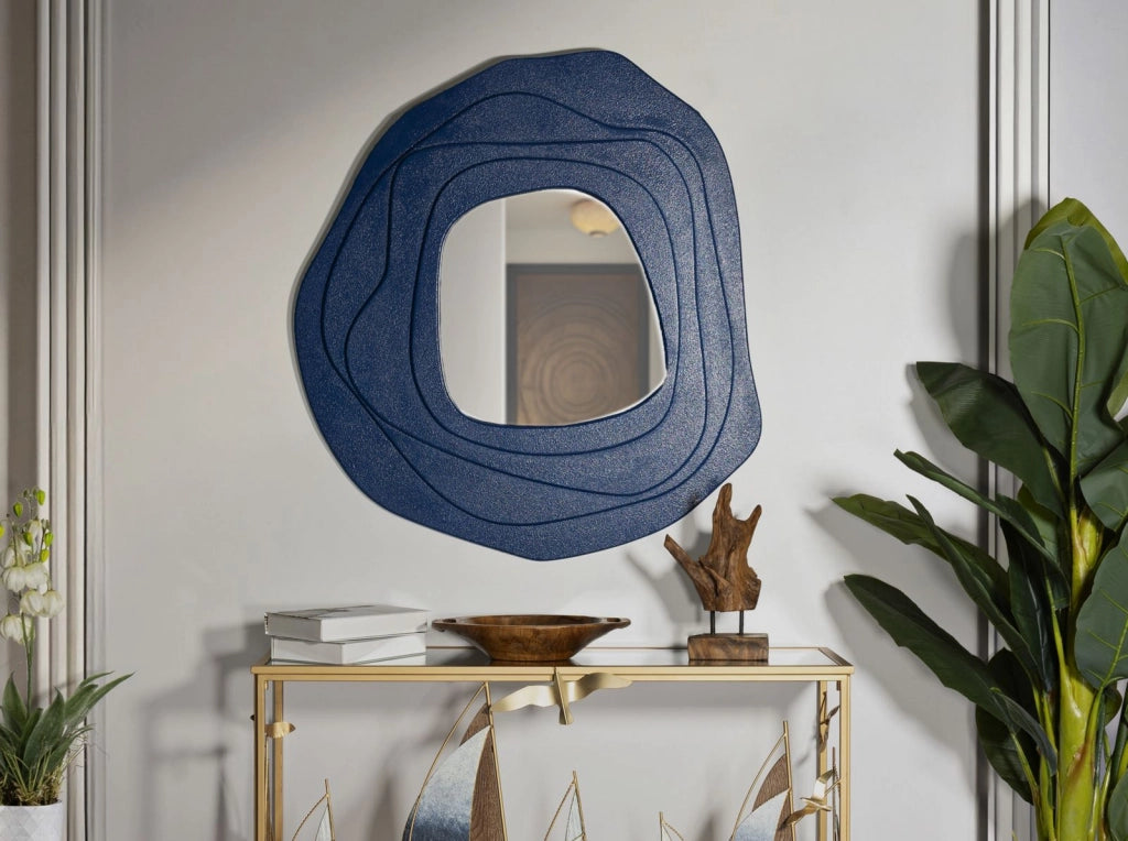 SPECCHIO DA MURO DALIA BLU CM 90X4X97