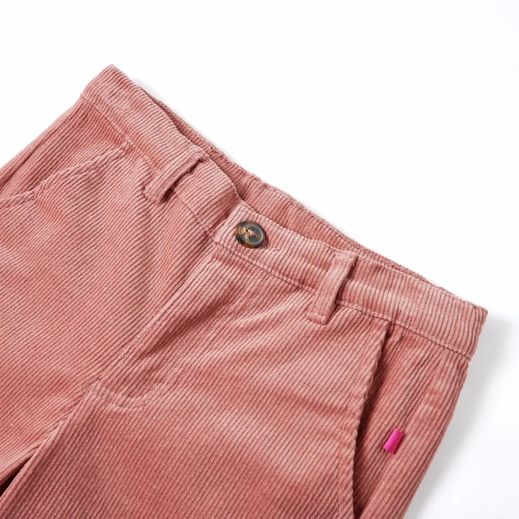 Pantaloni per Bambini in Velluto a Coste Rosa Antico 104 CFW9561251