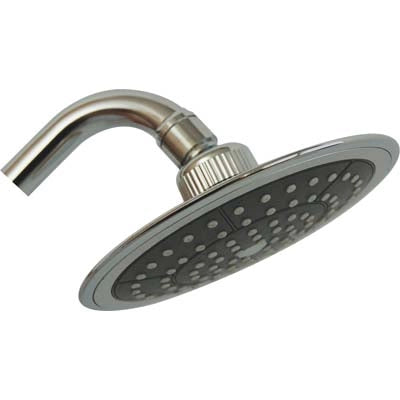 SOFFIONE DOCCIA + SNODO ROUND  ABS CROMATO 1/2F MM 150