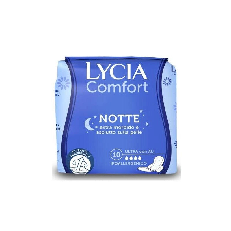 LYCIA ASSORBENTI NOTTE CON ALI 10 PEZZI