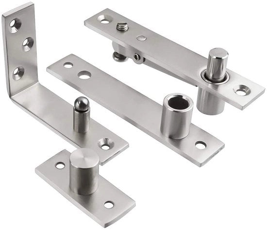 Scharniere in Acciaio Inox - Scharniere a Rotazione - Scharniere L - Scharniere Lavorati a Martello - 85 x 25 x 65 mm - Diametro 4 mm - Scharniere a Cardano